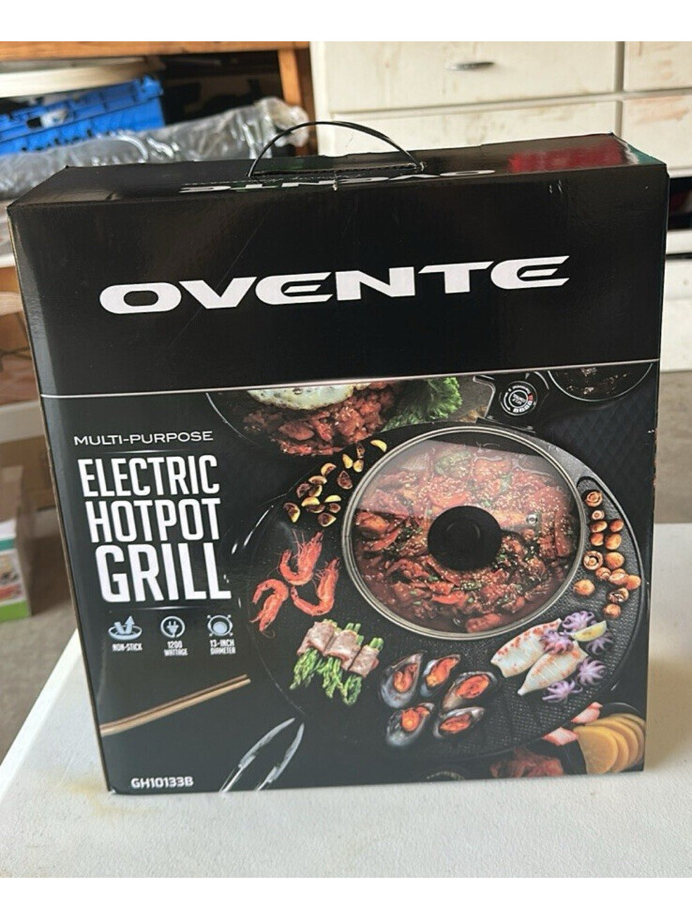 OVENTE 13” Electric Hot Pot Grill 2-in-1 – New in Box